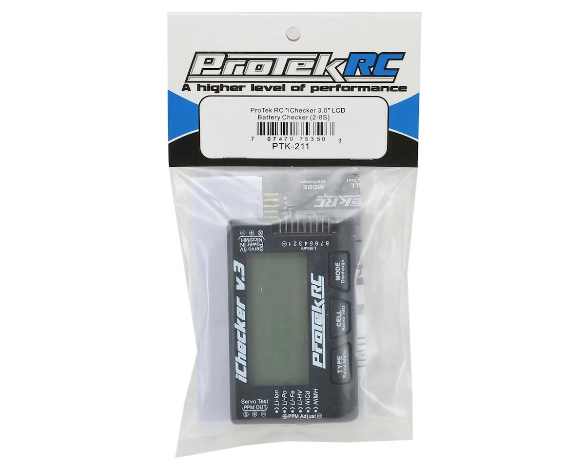 ProTek RC "iChecker 3.0" LCD LiPo Battery Cell Checker (2-8S) w/Balance Discharging 4 ProTek RC "iChecker 3.0" LCD LiPo Battery Cell Checker (2-8S) w/Balance Discharging - Image 2