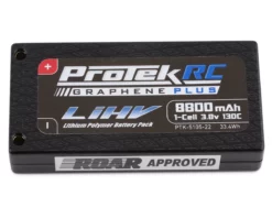 ProTek RC 1S 130C Low IR Si-Graphene + HV LiPo Battery (3.8V/8800mAh) w/4mm Connectors (ROAR Approved)