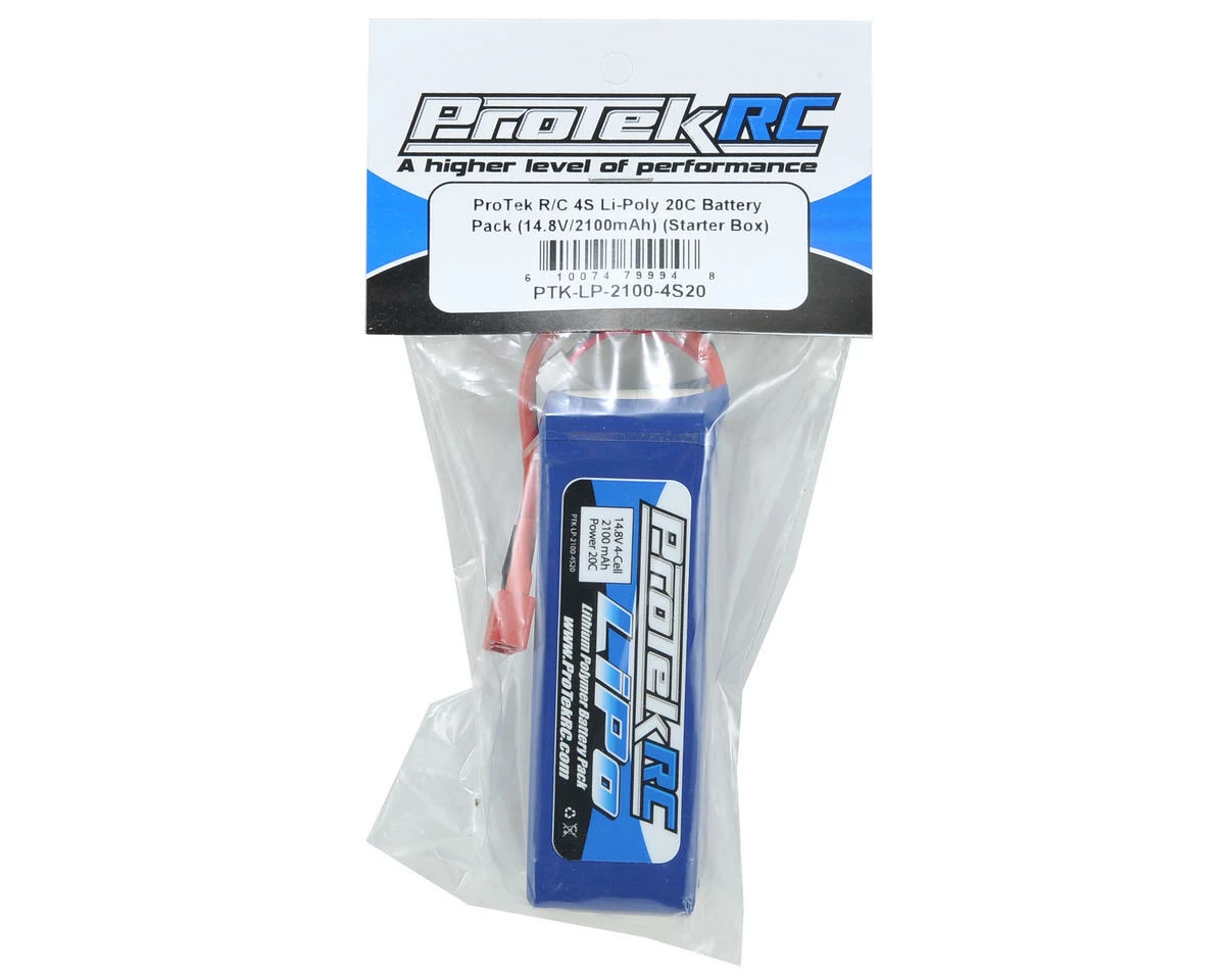 ProTek RC 4S LiPo 20C Battery Pack (14.8V/2100mAh) (Starter Box) w/T-Style Connector 4 ProTek RC 4S LiPo 20C Battery Pack (14.8V/2100mAh) (Starter Box) w/T-Style Connector - Image 2
